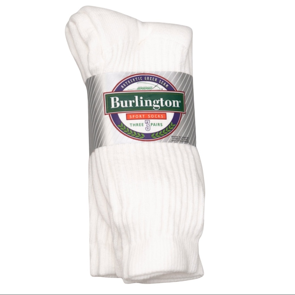 BURLINGTON SPORT COTTON CREW SOCK - WHITE